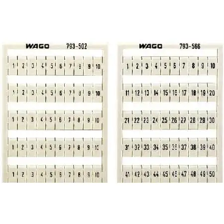 WSB-Bezeichnungssystem W: 1-50 (2x) 209-566