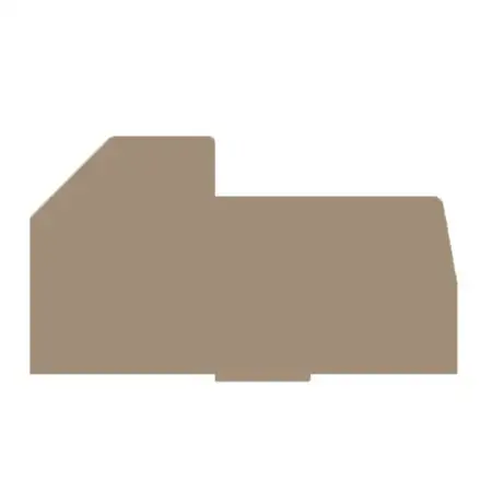 Abschlussplatte 40.75mmx1.5mm,dunkelbeige WAP WDT 2.5 AT
