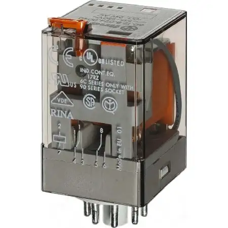 Ind-Rel.8polig230V AC 2W 10A für Fas. 90.72/109 60.12.8.230.0040