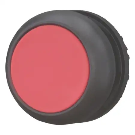 Drucktaste flach,rot, rastend,blank M22S-DR-R