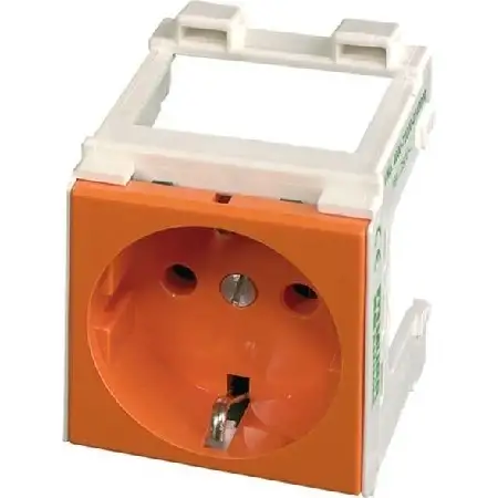 Schaltschranksteckdose VDE 250V AC/16A orang 4000-72000-0140000
