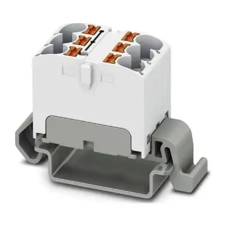 Verteilerblock waager, 0,2-6qmm ws PTFIX 6X4-NS35A WH