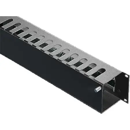 Rangierpan. 2HE RAL9005 Bürste/Kanal DK 5502.235