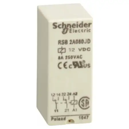 Steckrelais 12V DC RSB2A080JD