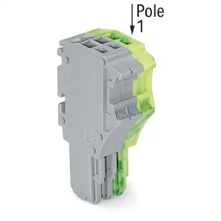 1-Leiter-Federleiste 1,5 mm², grau/grün-gelb 2020-103/000-036