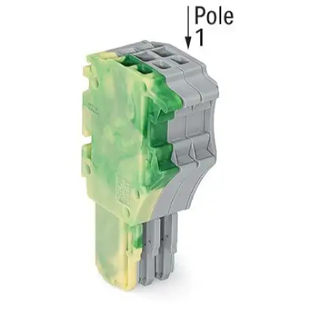1-Leiter-Federleiste 1,5 mm², grün-gelb/grau 2020-103/000-037