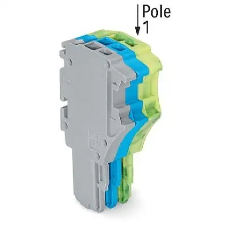 1-Leiter-Federleiste 1,5 mm², grau/blau/grün-gelb 2020-103/000-038