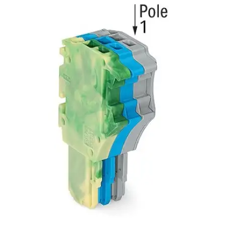1-Leiter-Federleiste 1,5 mm², grün-gelb/blau/grau 2020-103/000-039