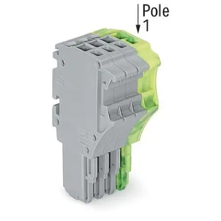 1-Leiter-Federleiste 1,5 mm², grau/grün-gelb 2020-104/000-036
