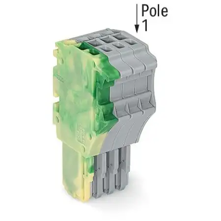 1-Leiter-Federleiste 1,5 mm², grün-gelb/grau 2020-104/000-037