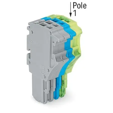 1-Leiter-Federleiste 1,5 mm², grau/blau/grün-gelb 2020-104/000-038