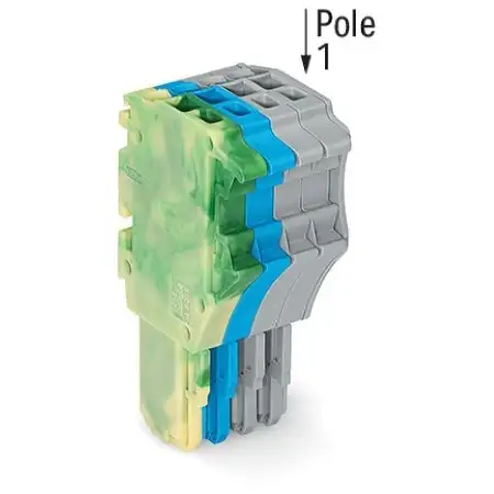 1-Leiter-Federleiste 1,5 mm², grün-gelb/blau/grau 2020-104/000-039