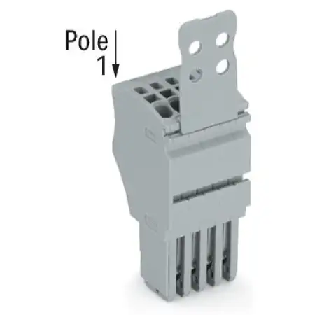 1-Leiter-Federleiste CAGECLAMP,1,5mm², grau 2020-104/133-000
