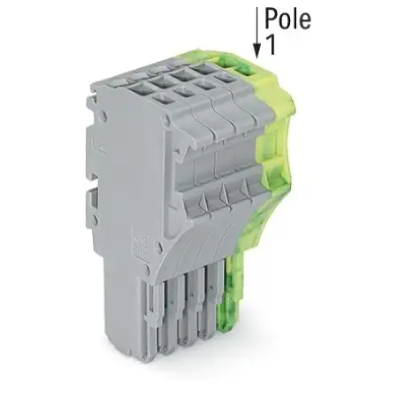 1-Leiter-Federleiste 1,5 mm², grau/grün-gelb 2020-105/000-036