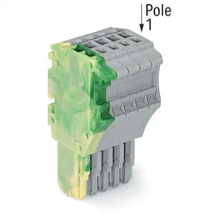 1-Leiter-Federleiste 1,5 mm², grün-gelb/grau 2020-105/000-037