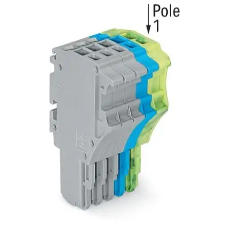 1-Leiter-Federleiste 1,5 mm², grau/blau/grün-gelb 2020-105/000-038