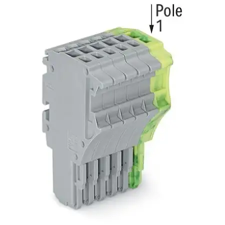 1-Leiter-Federleiste 1,5 mm², grau/grün-gelb 2020-106/000-036