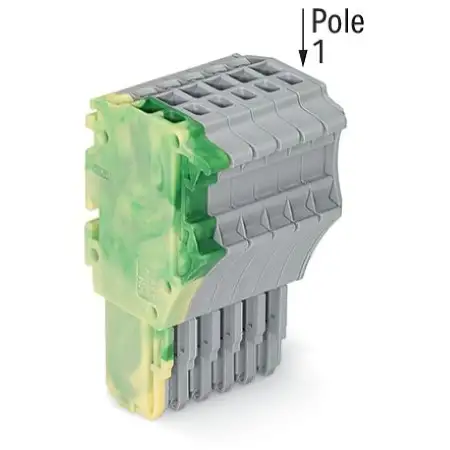 1-Leiter-Federleiste 1,5 mm², grün-gelb/grau 2020-106/000-037
