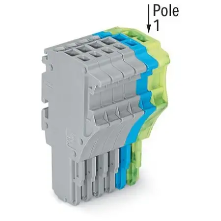 1-Leiter-Federleiste 1,5 mm², grau/blau/grün-gelb 2020-106/000-038