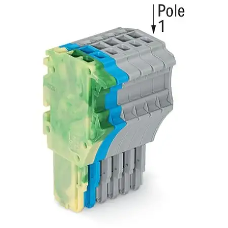 1-Leiter-Federleiste 1,5 mm², grün-gelb/blau/grau 2020-106/000-039