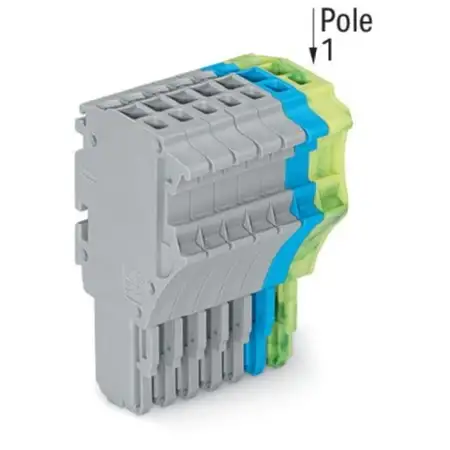 1-Leiter-Federleiste 1,5 mm², grau/blau/grün-gelb 2020-107/000-038
