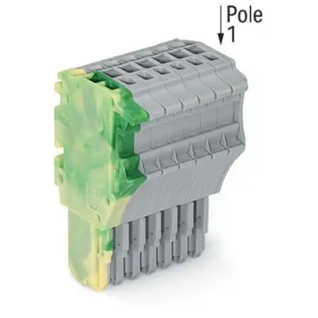 1-Leiter-Federleiste 1,5 mm², grün-gelb/grau 2020-108/000-037