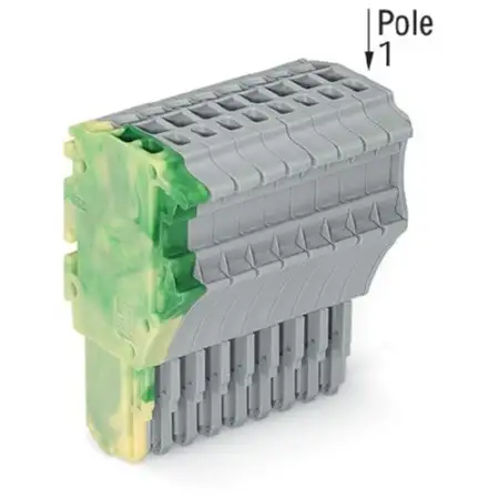 1-Leiter-Federleiste 1,5 mm², grün-gelb/grau 2020-109/000-037