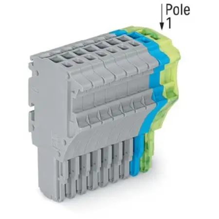 1-Leiter-Federleiste 1,5 mm², grau/blau/grün-gelb 2020-110/000-038