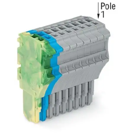 1-Leiter-Federleiste 1,5 mm², grün-gelb/blau/grau 2020-110/000-039