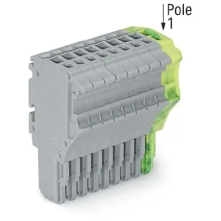 1-Leiter-Federleiste 1,5 mm², grau/grün-gelb 2020-111/000-036