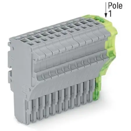 1-Leiter-Federleiste 1,5 mm², grau/grün-gelb 2020-112/000-036