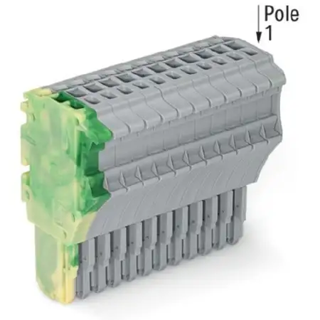 1-Leiter-Federleiste 1,5 mm², grün-gelb/grau 2020-114/000-037