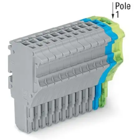 1-Leiter-Federleiste 1,5 mm², grau/blau/grün-gelb 2020-115/000-038