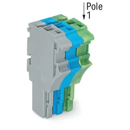 1-Leiter-Federleiste 4 mm², grau/blau/grün-gelb 2022-103/000-038