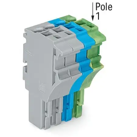 1-Leiter-Federleiste 4 mm², grau/blau/grün-gelb 2022-104/000-038