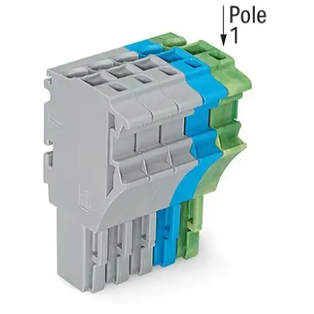 1-Leiter-Federleiste 4 mm², grau/blau/grün-gelb 2022-105/000-038