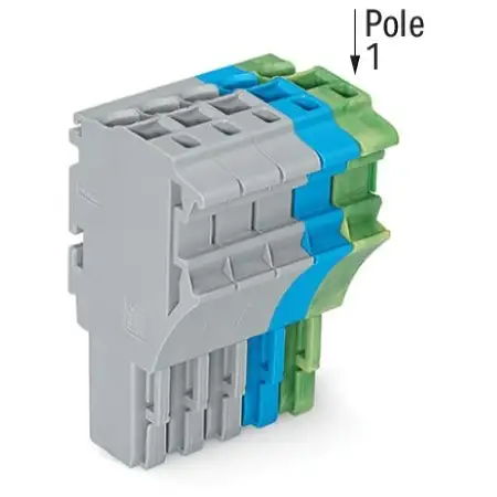 1-Leiter-Federleiste 4 mm², grau/blau/grün-gelb 2022-105/000-038/999