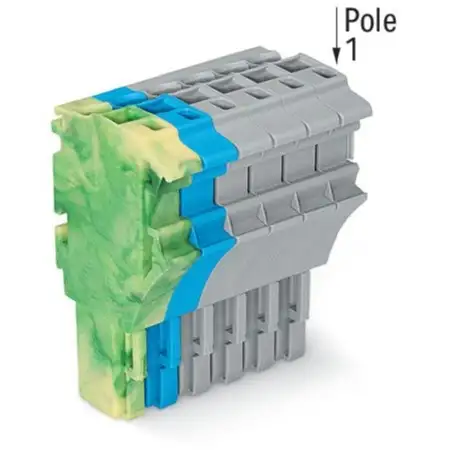 1-Leiter-Federleiste 4 mm², grün-gelb/blau/grau 2022-106/000-039