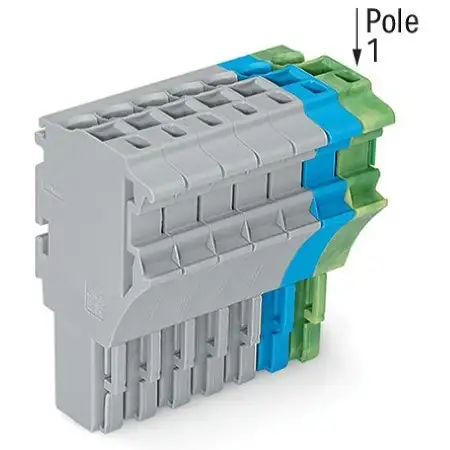 1-Leiter-Federleiste 4 mm², grau/blau/grün-gelb 2022-108/000-038