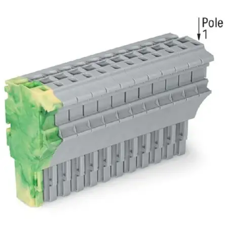 1-Leiter-Federleiste 4 mm², grün-gelb/grau 2022-113/000-037