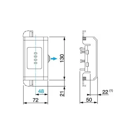 Abgangskasten 16A 3p 8,5x31,5mm KNB16CF2