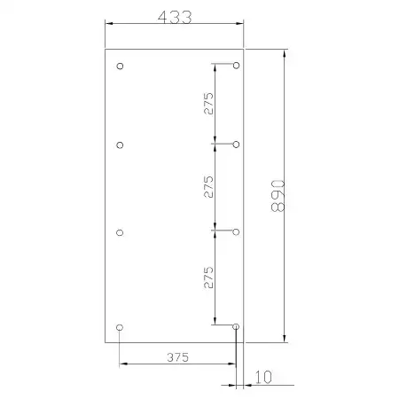 2/3-Montageplatte für 1S1000 1M2-3-1000