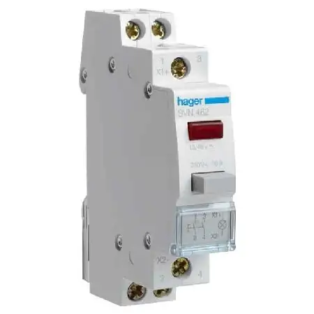 Taster mit LED-Melder rot, 2S, 12V SVN462