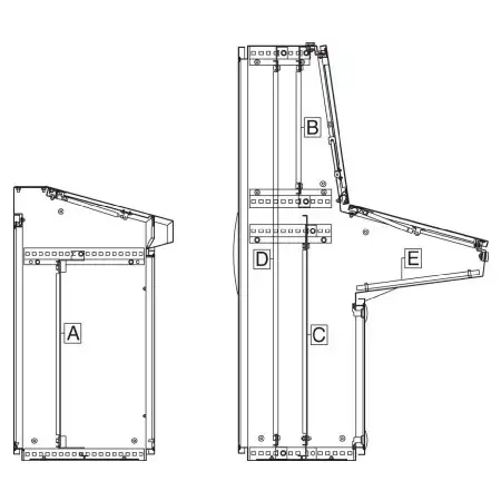 Teilmontageplatte SF/SM 397x1200mm NSYSPMP40120