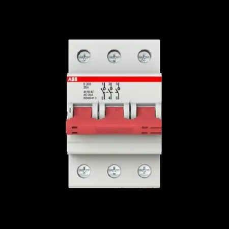 Trennschalter 5A,Schaltgriff rot E203/25R