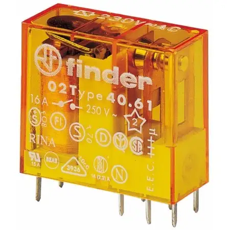 Steck-/Printrelais 230VAC, 1W 16A 40.61.8.230.1000