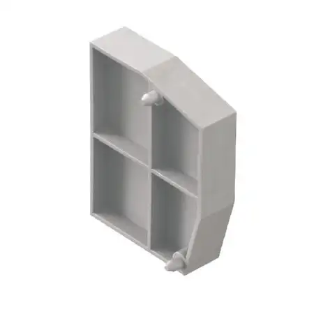 Abschlussplatte 20mmx4mm DP WGK 4 GY BX