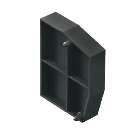 Abschlussplatte 74mmx15mm DP WGK 95 BK BX