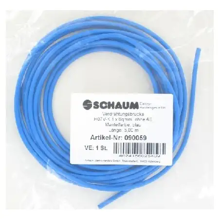 Verdrahtungsbrücken H07V-K 1x6qmm blau 5m 090059