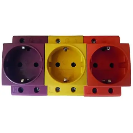 DIN-Schaltschranksteckdose PDSDGE 16A für Hutschiene gelb 05105403